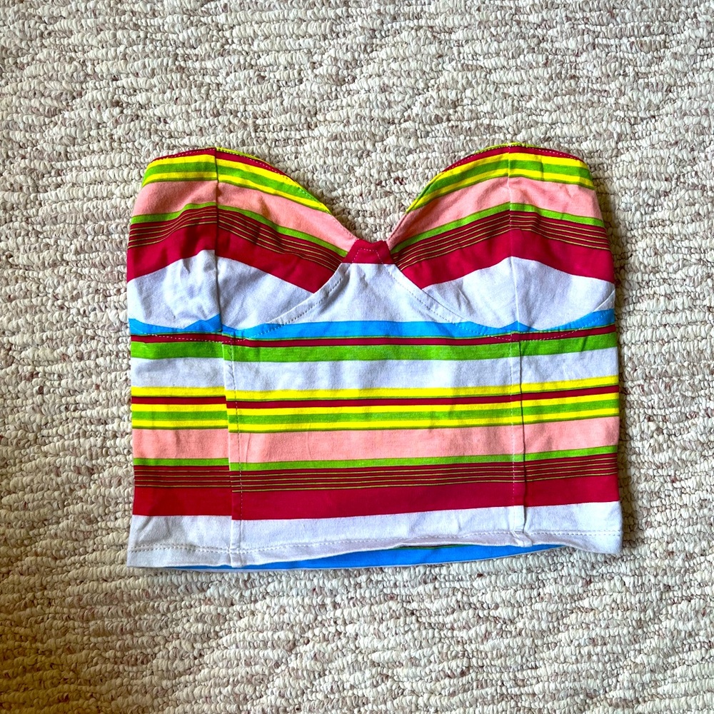 Motel Rocks Striped Crop Top